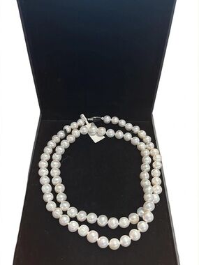 Macy's Lustrous White Single-Strand Fresh Water Pearl Necklace